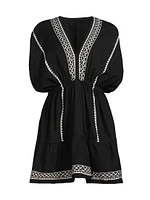 Alem Cotton V-Neck Minidress