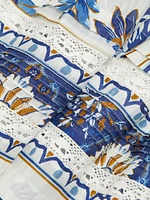 Ana Tapestry Cotton-Blend Smocked-Waist Midi-Skirt