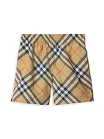 Baby Boy's, Little Boy's & Check Swim Shorts
