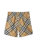 Baby Boy's, Little Boy's & Check Swim Shorts