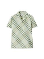 Little Boy's & Check Short-Sleeve Button-Up Shirt