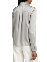 Brady Self-Tie Button-Front Blouse