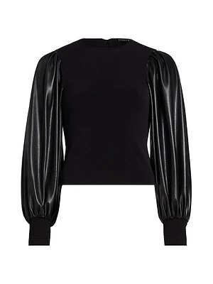Latoria Vegan Leather Blouse
