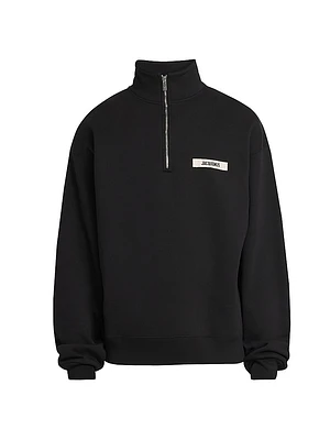 Le Camionneur Grosgrain Half-Zip Pullover