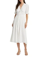 Ketra Cotton Voile Midi-Dress