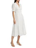 Ketra Cotton Voile Midi-Dress
