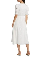 Ketra Cotton Voile Midi-Dress