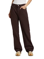Val Mid-Rise Straight-Leg Jeans