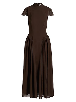Maven Georgette Midi-Dress
