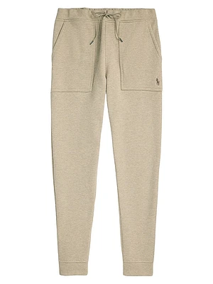 Logo Cotton-Blend Double-Knit Sweatpants
