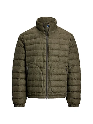 Quilted Linen Down Jacket