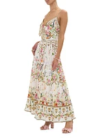 Floral Silk Maxi Dress