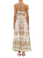 Floral Silk Maxi Dress