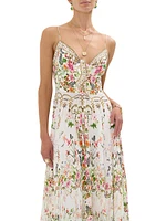 Floral Silk Maxi Dress