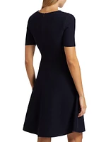 English Rose Jacquard Fit & Flare Minidress