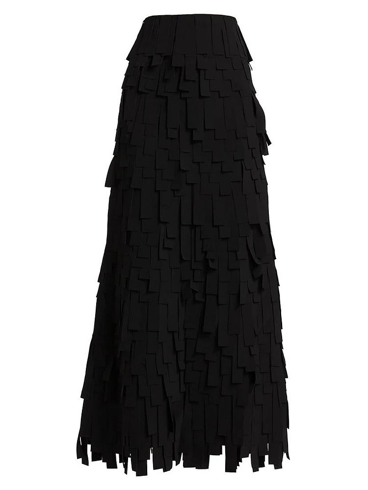 Tiered Rectangle Swatch Maxi Skirt