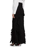 Tiered Rectangle Swatch Maxi Skirt