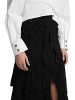 Tiered Rectangle Swatch Maxi Skirt