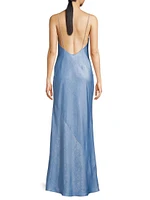 Lola Foiled A-Line Gown