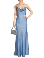 Lola Foiled A-Line Gown