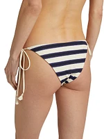 Entorche Del Mar Striped Side-Tie Bikini Bottom