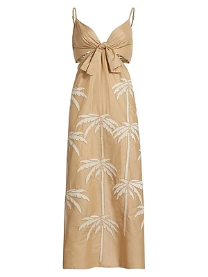 Sea Swirl Bow Midi-Dress