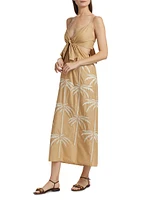 Sea Swirl Bow Midi-Dress