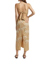 Sea Swirl Bow Midi-Dress