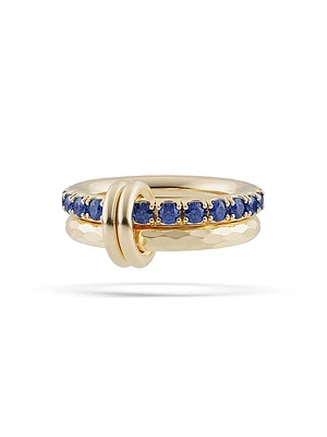 Vetra Vulcan 18K Yellow Gold & Gemstone Double-Band Ring