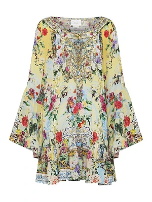Silk A-Line Minidress