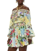 Flor Fantástica Silk Off-the-Shoulder Minidress
