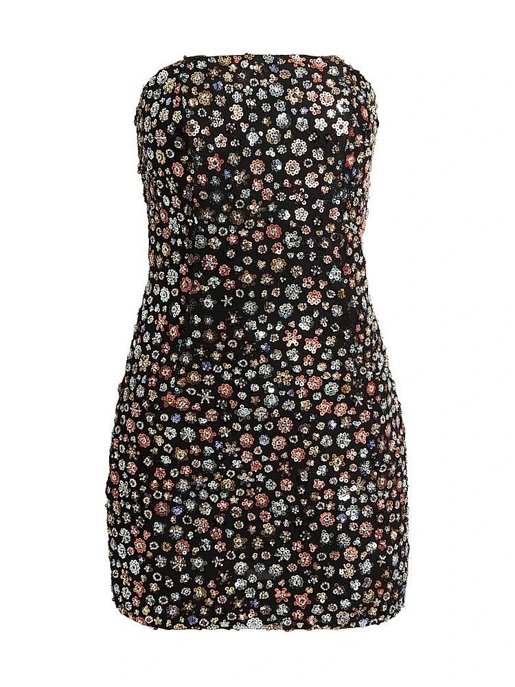Khai Sequined Strapless Minidress