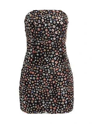 Khai Sequined Strapless Minidress