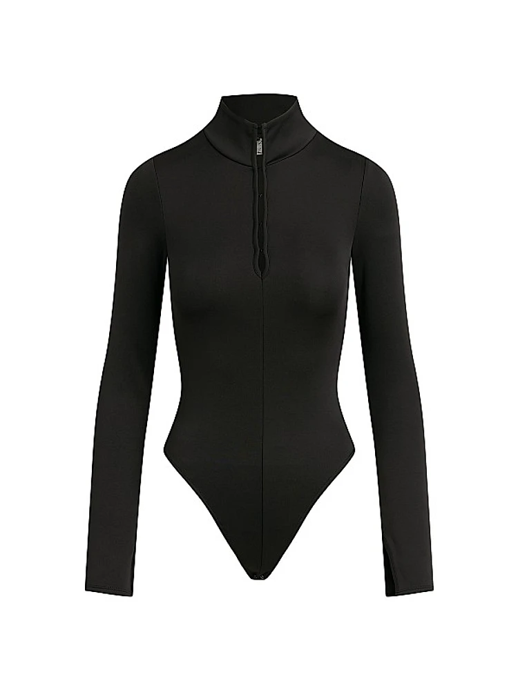 Mock-Turtleneck Long-Sleeve Bodysuit