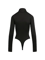 Mock-Turtleneck Long-Sleeve Bodysuit