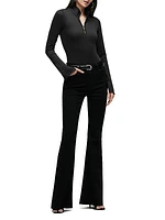 Mock-Turtleneck Long-Sleeve Bodysuit