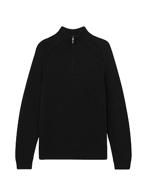 Roberts Wool-Nylon Half-Zip Sweater