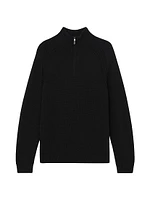 Roberts Wool-Nylon Half-Zip Sweater