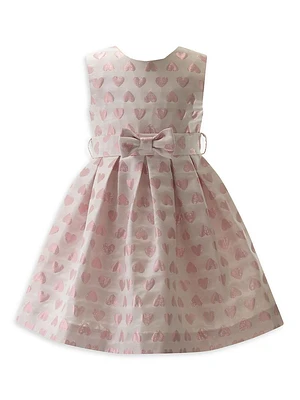 Little Girl's & Girl's Damask Heart Dress