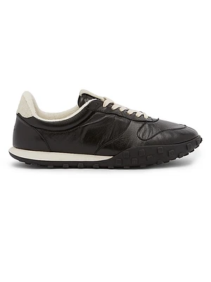 Leather & Suede Low-Top Sneakers