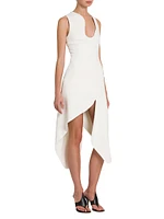 Sculpted Strech Cady Cocktail Dress