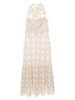 Crochet Halter Midi-Dress