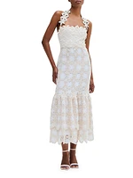 Crochet Halter Midi-Dress