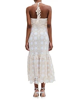 Crochet Halter Midi-Dress