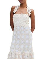 Crochet Halter Midi-Dress
