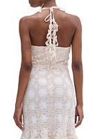 Crochet Halter Midi-Dress