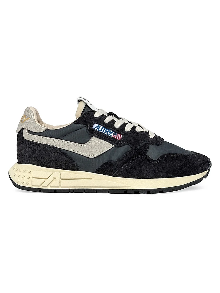 Reelwind Mesh & Leather Low-Top Sneakers