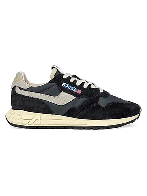 Reelwind Mesh & Leather Low-Top Sneakers