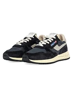 Reelwind Mesh & Leather Low-Top Sneakers