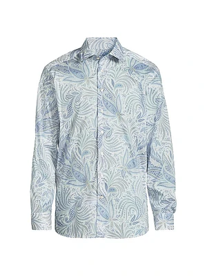 Leaf Paisley Cotton Shirt